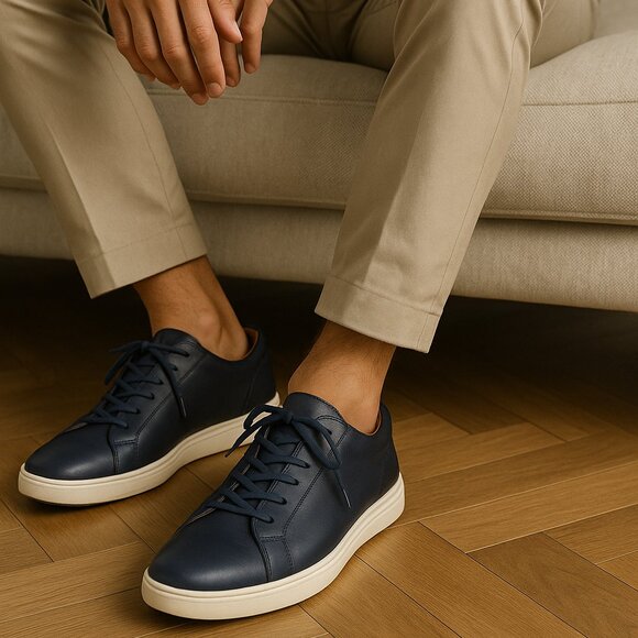 Cole Haan Grand.OS Navy Leather Sneakers – Men’s Size 11.5 - Picture 2 of 14